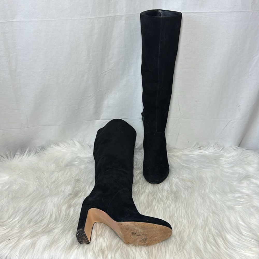 Chelsea & Violet Angie Black Leather Heeled Boots Sz 7